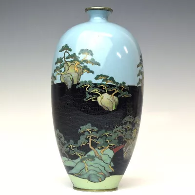 Japanese Antique Cloisonne Vase Ota Tamejiro Meiji Period • $5800