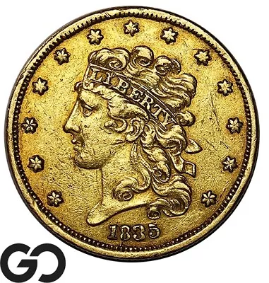 1835 Gold Eagle $5 Gold Classic Head Choice AU Early Date ** Free Shipping! • $916