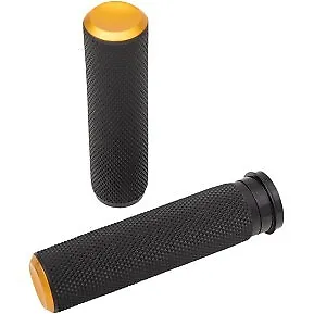 Arlen Ness 07-347 Gold Fusion Knurled Hand Grips For Harley Electronic TBW • $69.95