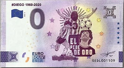 £3.63 • Buy €0 Zero Euro Souvenir Note Italy Diego Armando Maradona Argentina Naples