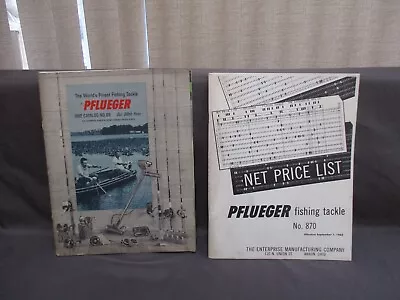 Original 1962 Pflueger Catalog No. 98 & Fishing Tackle Net Price List No. 870 • $24.95