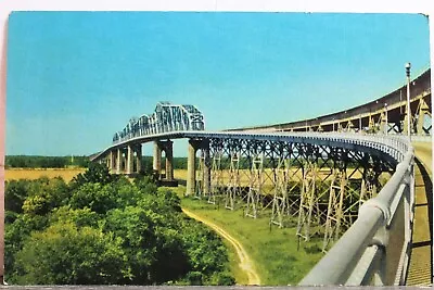 Louisiana LA New Orleans Huey P Long Bridge Mississippi River Postcard Old View • $0.50