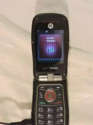 Motorola V860 Barrage Cell Phone Flip Black Used PARTS Verizon Barage V 860 • $19.44