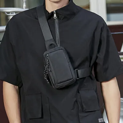 Men's Shoulder Bag Oxford Chest Bag Sling Crossbody Bag Casual Travel Phone Bag • $9.99