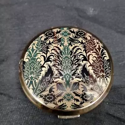 £9.99 • Buy Vintage Stratton Compact Gold Tone With Black Pattern Design #5003 Good Conditio