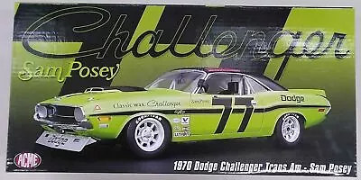 ACME 1/18 1970 Dodge Challenger Trans AM-Sam Posey Street Ver. Lime Green X BLK • £337.68