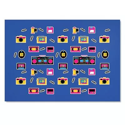 Art Print Poster Retro Music Computer Camera 80's #51901 • £3.99