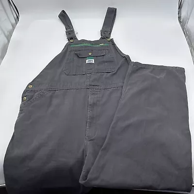 Men Liberty Overalls Unlined Bibs 44x29  Dark Gray Canvas Work Carpenter Hip Hop • $29.99