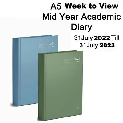 £2.99 • Buy Academic Student Diary 2022-2023 School Year A5 Week To View Page A Day Hardback