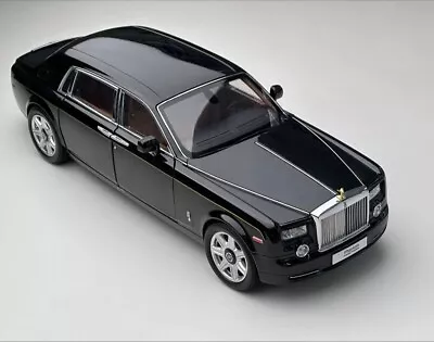 Kyosho1:18 Rolls Royce Phantom Extended Wheel Base 2012 Dimond Black-gold Stripe • £449.95