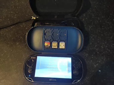 SONY PS VITA 3G WIFI OLED 8GB  Bundle With Case F1 Uncharted FIFA 13 • £150