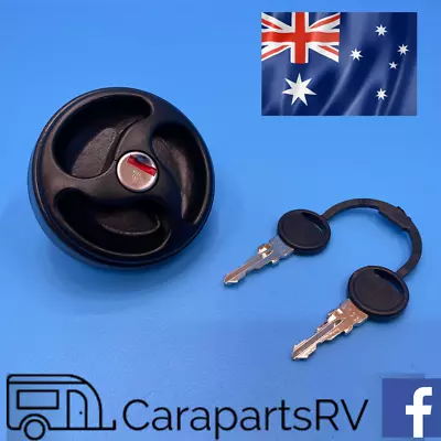 CAMEC CARAVAN Water Filler Cap And 2 Keys (BLACK). Suits COROMAL WINDSOR SUPRE • $56.98