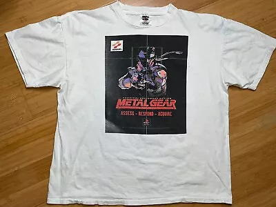 Vintage Men’s Large PlayStation Metal Gear Solid 90’s Konami PS1 Promo T Shirt • $195