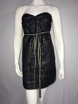 Marc Jacob Mini Cocktail Dress Strapless Metallic Size 4 • $34.49