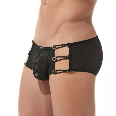 Gregg Homme Boxer Brief Conquistador Fish-Mesh Trunk Black 160005 112 • $34.92