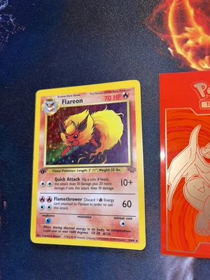 $19.99 • Buy 🔥Pokemon 1st Edition Flareon 3/64 Jungle Holo Rare 267 💎LP Light Play💎