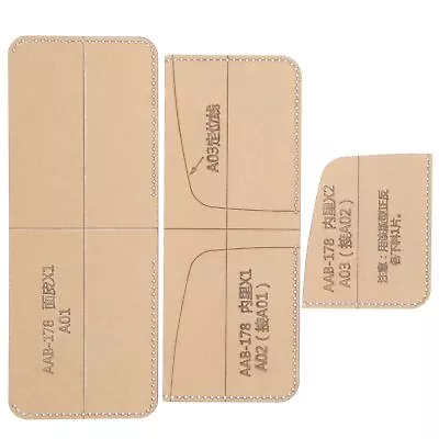 Short Wallet Template Purse DIY Pattern Stencil Handmade Leather Craft Tool HH0 • $32.42