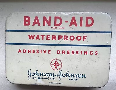 Vintage Band Aid Tin Waterproof Dressing Johnson & Johnson • $14.99
