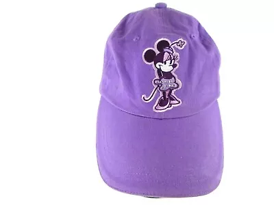 Womens Disney Store Purple Minnie Mouse Hat Strap Back Adjustable Cap Pre-Owned • $8.79