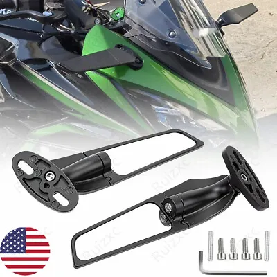 Adjustable Side Mirrors Rearview Wind Wing Mirror Fit For Yamaha YZF R1 R3 R6  • $21.99