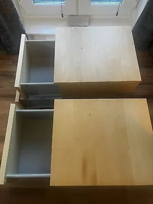 Ikea Malm  Pair Of Chest Of 2 Drawers Beech Effect • £40