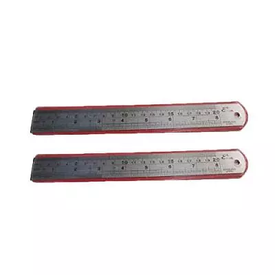 XMHF 2 Pcs 8 Inch / 20 Cm Stainless Steel Ruler Metal Ruler With Conversion T... • $15.93