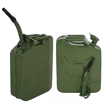 2pc 5 Gallon Jerry Can Fuel Steel Green Military NATO Style 20L Storage Tank • $65.50