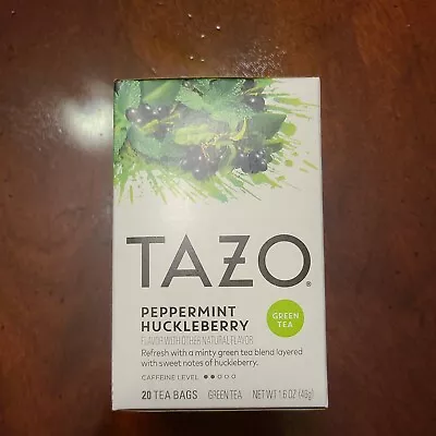 £4 • Buy Tazo Peppermint Huckleberry Green Tea W Lemongrass Spearmint Lime Peels 20 Bags