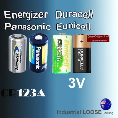 CR123A CR123 Duracell  Energizer Panasonic Eunicell Battery Lithium Cell 3.0V • $28.79