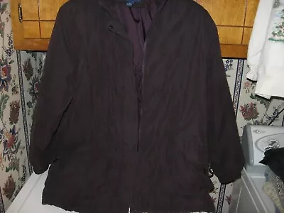 Herman Kay Womens Coat Size Medium Deep Purple Thermolite Plus Insulation Euc • $24.99