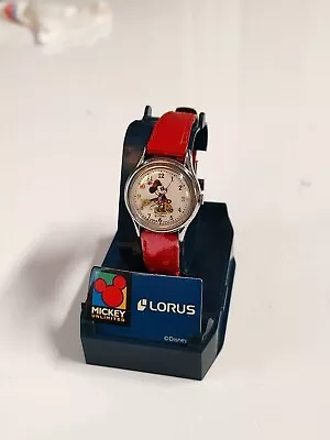 Vintage Disney Lorus Minnie Mouse Watch On Stand W/OG Paperwork  • $0.99