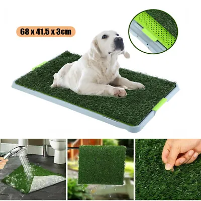 £22.98 • Buy 3 Layer Pet Dog Toilet Mat Indoor Restroom Training Grass Potty Pad Loo Tray NEW