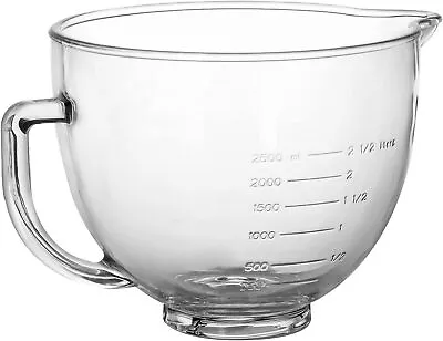 5 Qt Glass Mixing Bowl W/ Measurement Markings KitchenAid Tilt-Head Stand Mixers • $44.09