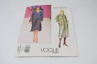 2001 Vogue Pattern Paris Original Yves St Laurent # 2329 Uncut Complete 8-10-12 • $29.95