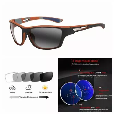 Multifocal Unisex Cycling Sport Transition Photochromic Reading Glass Near Far • $26.99