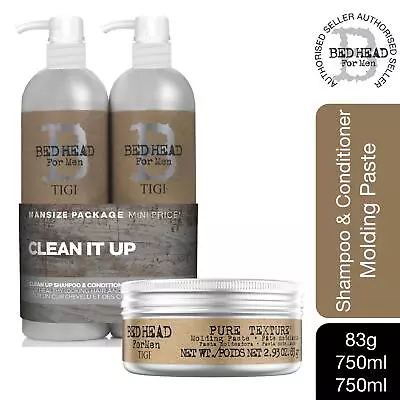 Bed Head For Men By TIGI Men's Shampoo Conditioner & Hair Wax Set • £23.99