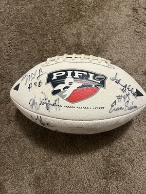 $40 • Buy Lehigh Valley Steelhawks PIFL Game Used Baden Football SIGNED BY TEAM