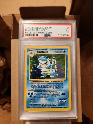 $399 • Buy 1999 Pokémon Game Blastoise Holo Base Set #1999-2000 #2 PSA 7 NM Ships Same Day