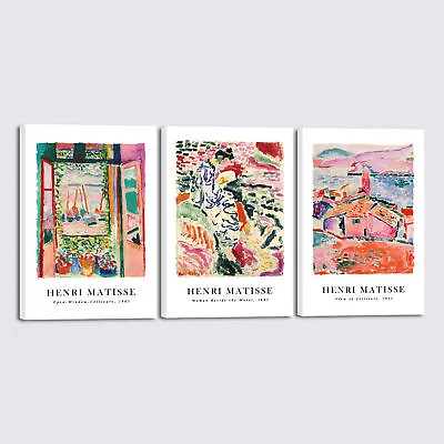 Large 3 Piece Henri Mattise Art Abstract Colorful Matisse Posters Canvas Prints • $49.81