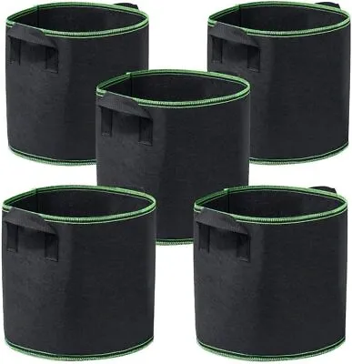 5/10pcs 1-30 Gallon Plant Grow Bags Thickened Nonwoven Fabric Pots Container • $8.99