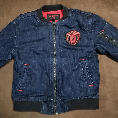 True Religion Manchester United Fc Denim Jacket Toddlers Size 4 • $25