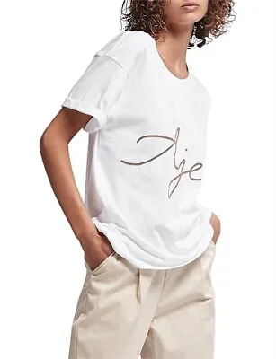 Aje Christie Gold Beaded Tee Tshirt Size: XXS Oversized Like New • $75