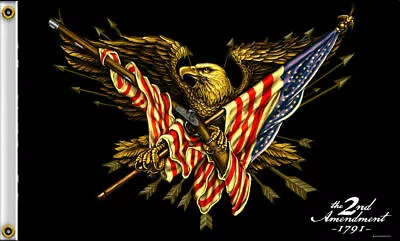 2nd Amendment FLAG 3x5 Eagle USA Shall Not Infringe Firearm Banner America 1791 • $9.88