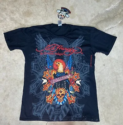 $29.95 • Buy Authentic New Vintage Men's Ed Hardy T-shirt Eagle/Undertaker Black XL