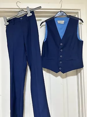 John Lewis Heirloom Boy’s Navy Waistcoat And Trousers Age 9 - Worn Once  • £15