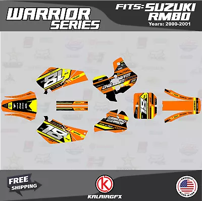 Graphics Decal Kit For Suzuki RM80 (2000-2001) RM80 Warrior Series - Orange • $54.99