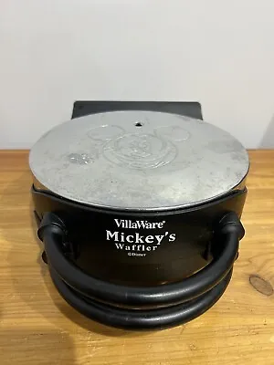 Disney Mickey's Single Waffler VillaWare Mickey Mouse Waffle Maker Model 5555-01 • $11.11