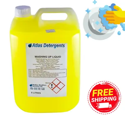 5L Lemon Washing Up Liquid Household Office Kitchen Cleaner Clean FREE DELIVERY • £11.45