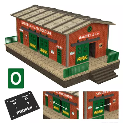 O Scale Kit (1:45) Warehouse W/Motorized Working Doors For Model Train • $189