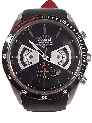 Accurist Wrist Watch Men's Fashion Accessories Unboxed Chronograph Leather Strap • £9.99